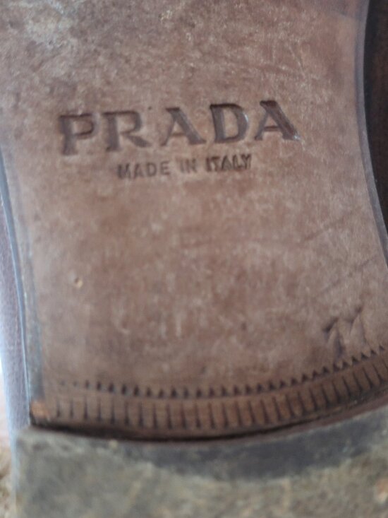 Mens Prada Dark Brown Leather Slip On Loafers 11